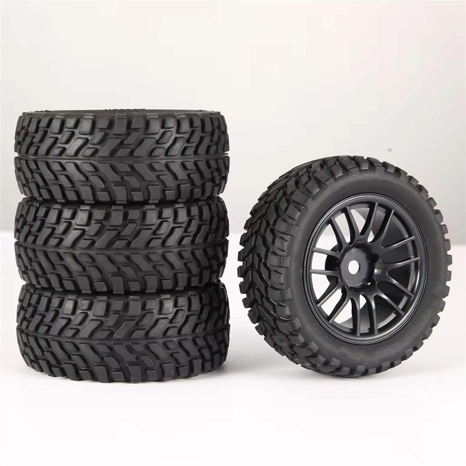 Rc Tire Jante pour Wltoys 144001 pour Scx10 pour Traxxas pour Tamiya 1.9 Pouces 75mm Hors Route Pneus pour Buggy Roue 12mm Moyeux Hexagonaux Voiture 1/14 1/16 1/10 RC(Wheel Tyre B)
