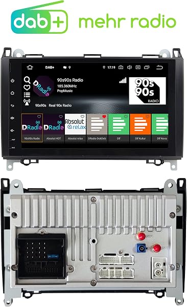 M.I.C. AB9 Android 13 Autoradio mit Navigation: QC 665, 4GB+64GB, 9 Zoll, SIM, CarPlay & Android Auto, DAB+, – Ersatz für Mercedes Benz A-Klasse W169 B-Klasse W245 Viano Vito W639 Sprinter VW Crafter - 3