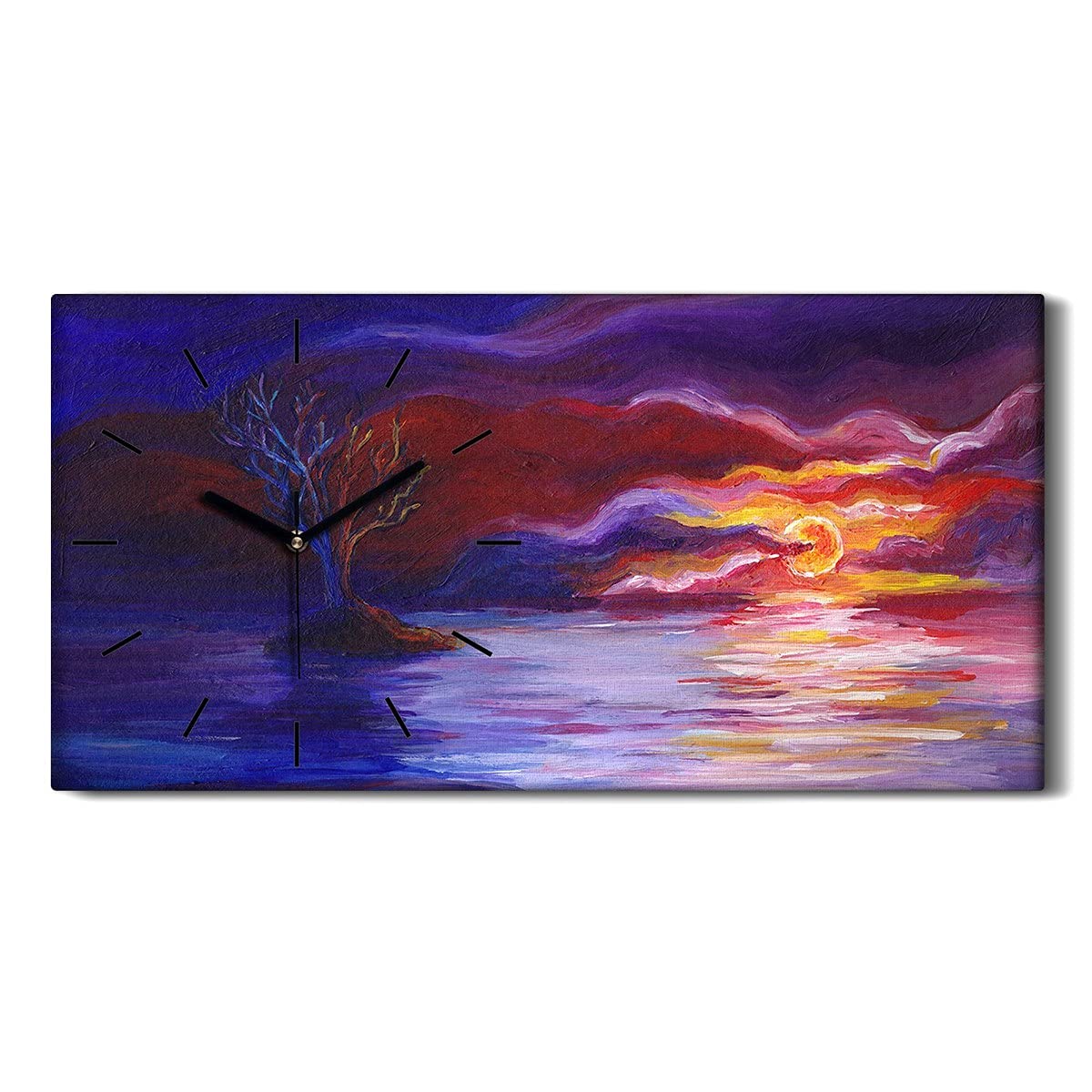 Image art moderne sur toile de qualité avec aiguilles noires 60x30