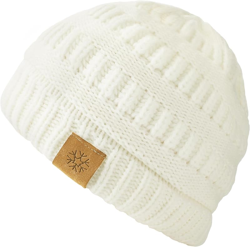 Clothirily Women's Thick & Soft Warm Winter Beanie, Casual Knit Hat, Cute Stretch Knit Beanie