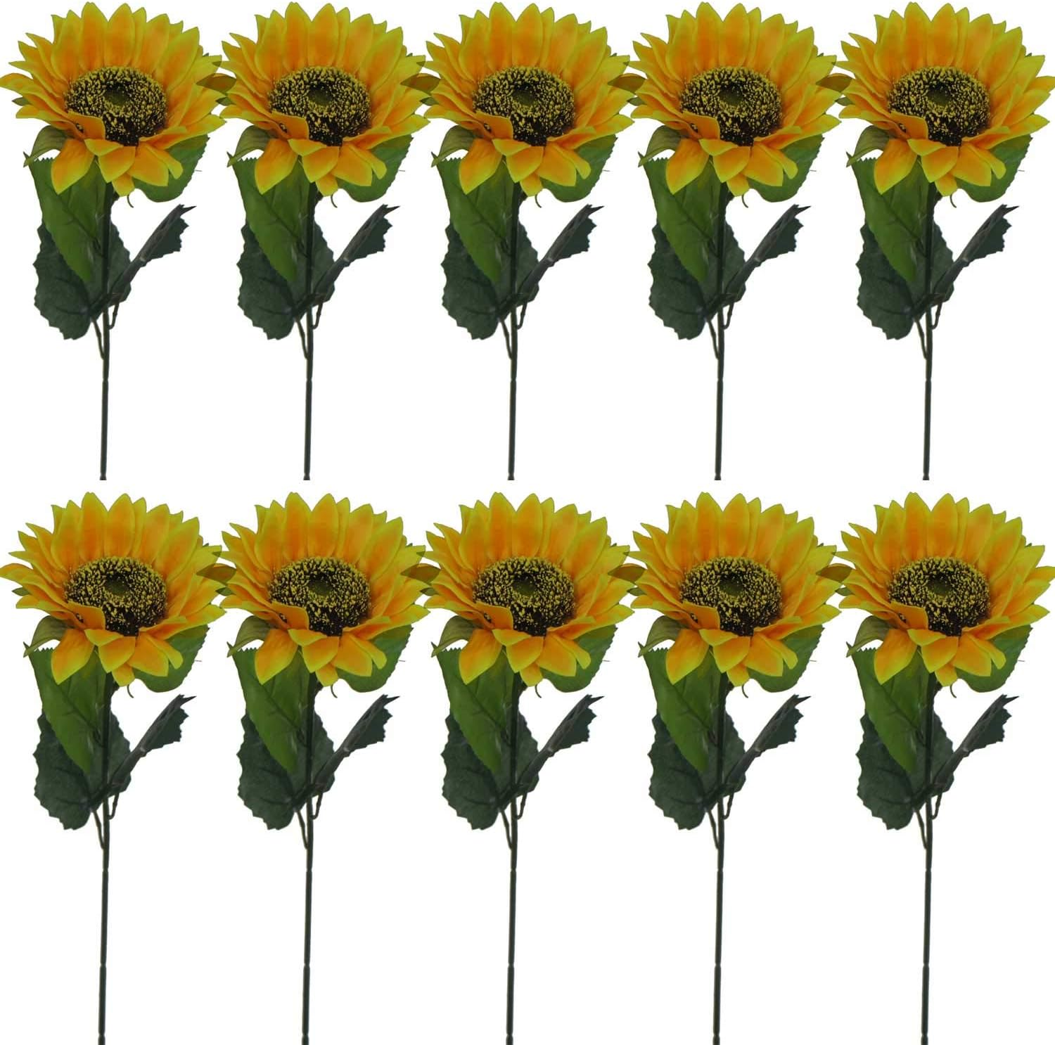 24" Silk Sunflowers Artificial Flowers Decor (10)