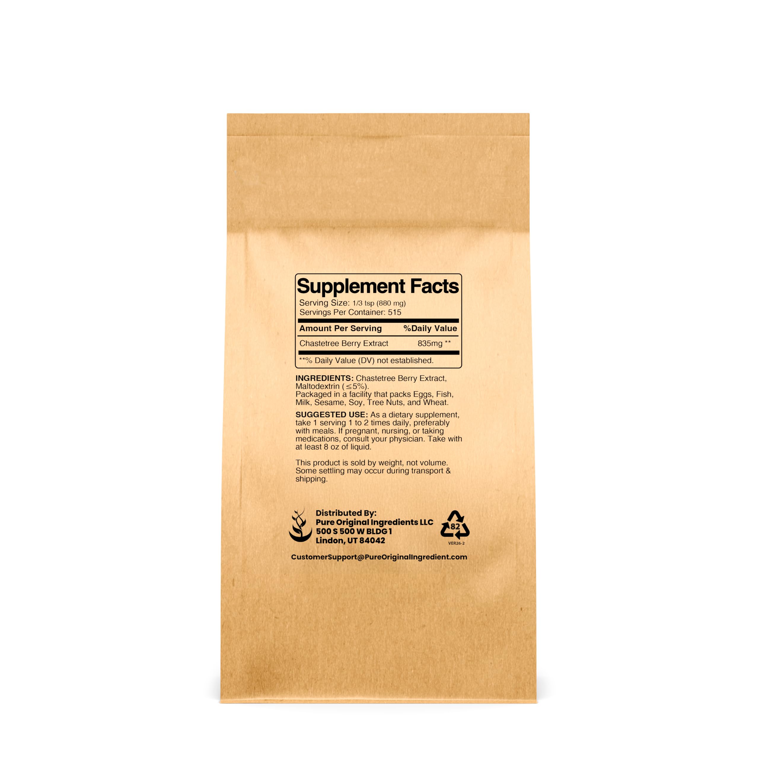 PURE ORIGINAL INGREDIENTS, Chasteberry Extract, 1 Lb — Amazon image 2