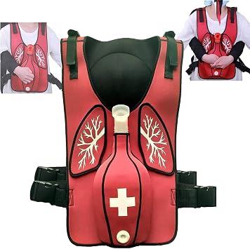 Anti Choking Device  Simulation Training Vest Wearable CPR First Aid Model with Back Slap Suffocation for Teaching Demonstrations,Adult