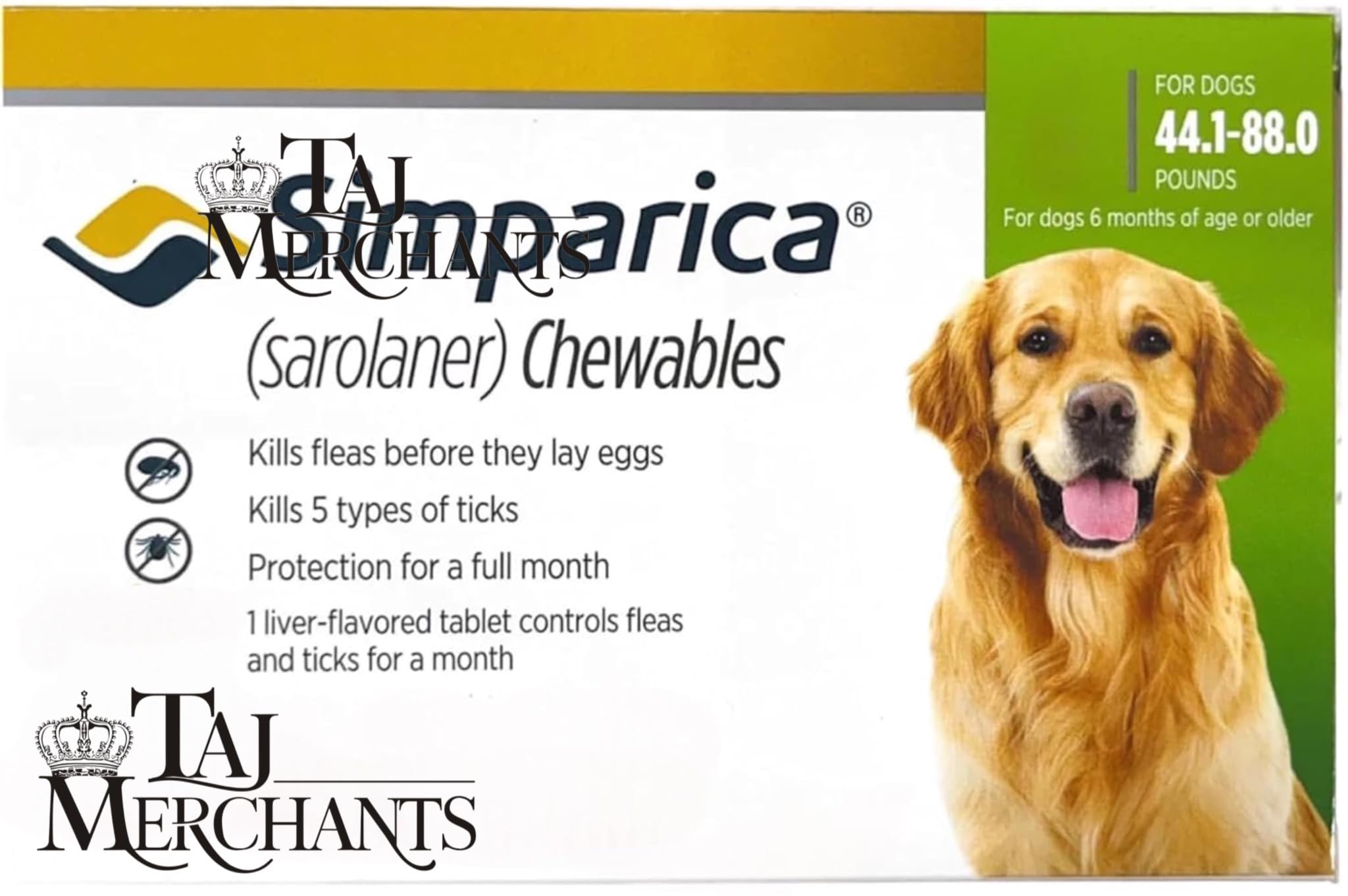 (OG) TM Presents SIMPAR I CA Chewable Tablets for Dogs of (20-40 kg)|| (1 Box [6 Tablets])-image-47