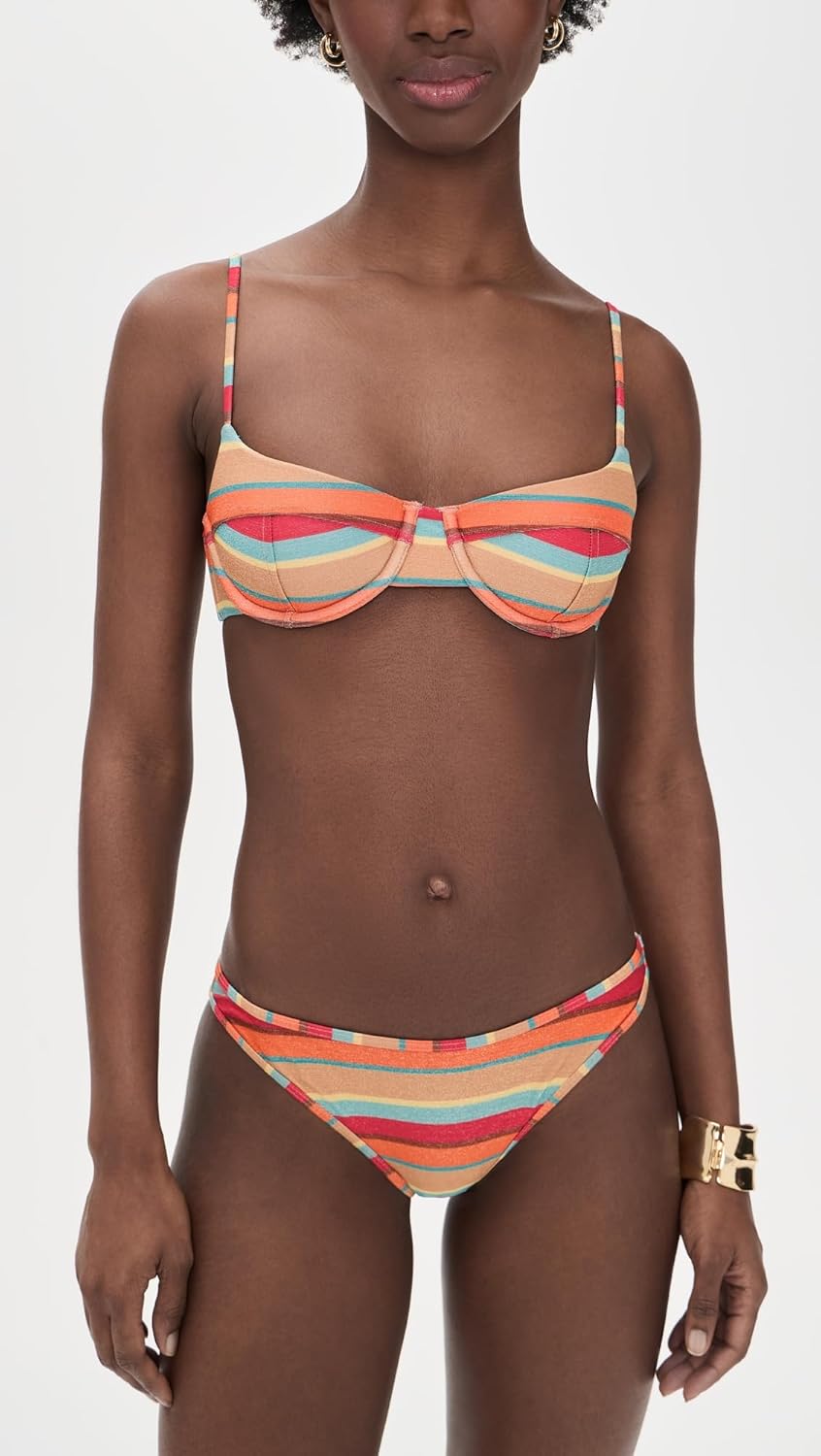 Ramy Brook Women's Striped Isla Bikini Bottoms