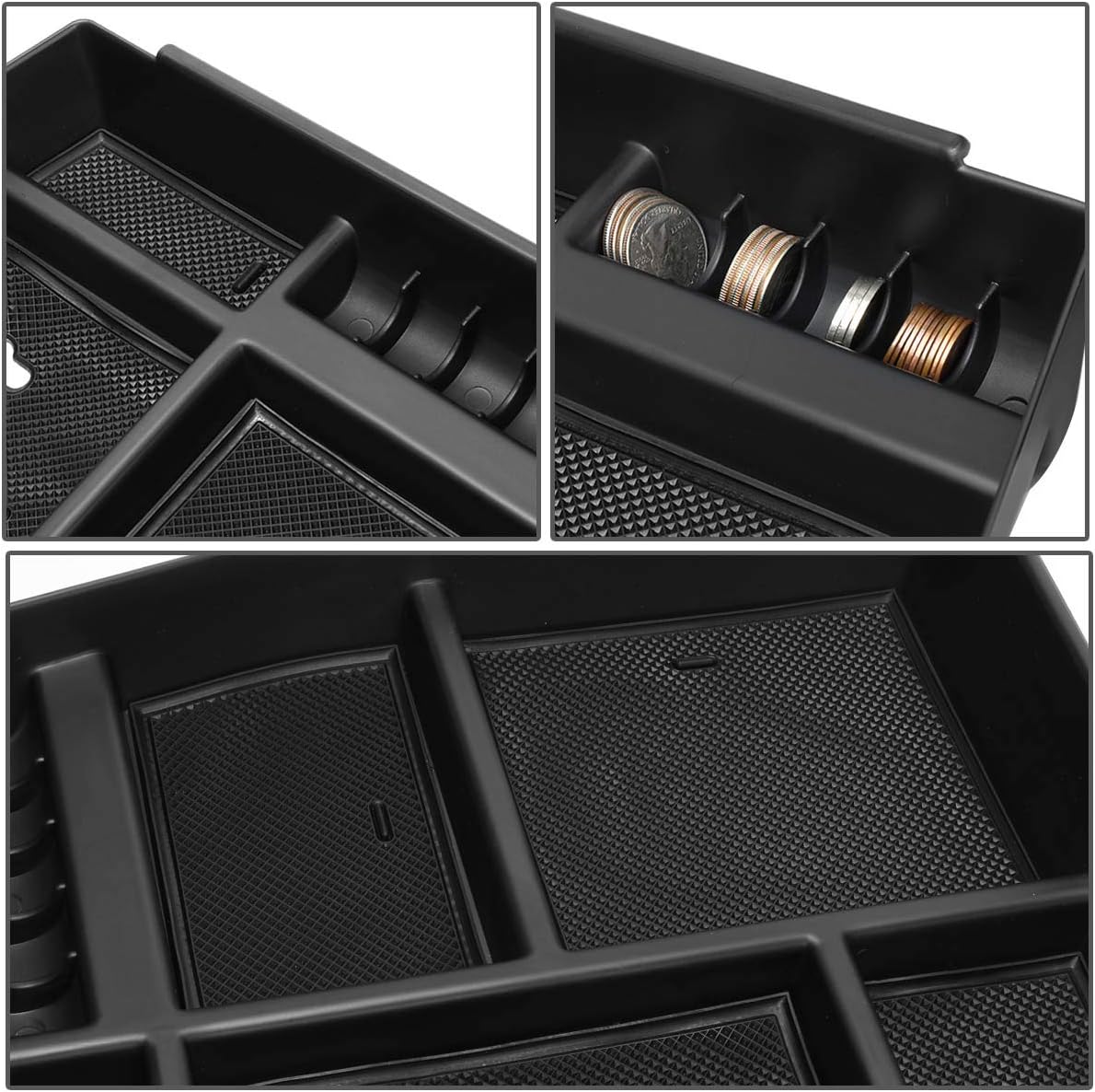 DNA Motoring Center Console Organizer Tray Compatible with 15-18 F150, Armrest Storage Box, ZTL-Y-0006