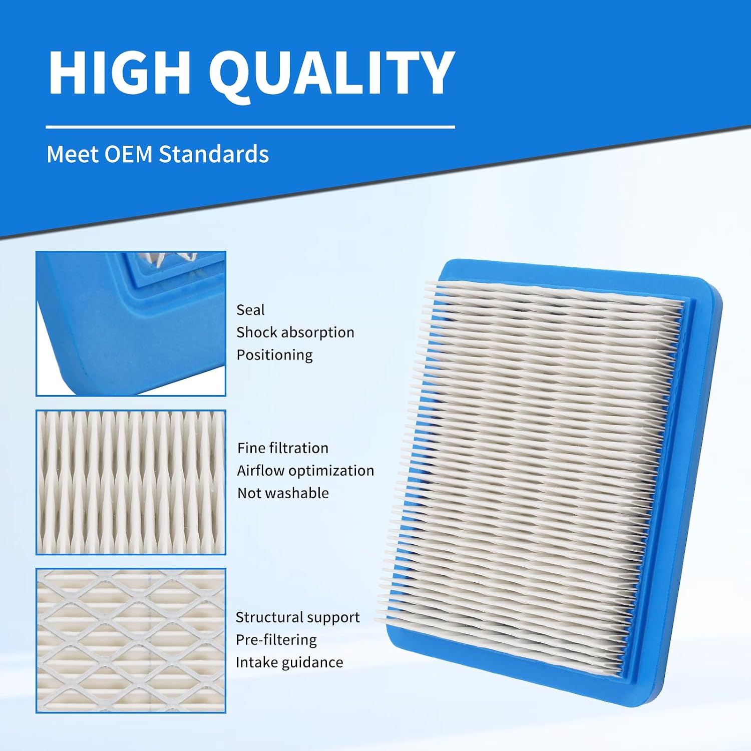 AHL Air Filter 17211-ZL8-023 For Honda GC135 GCV135 GC160 GCV160 GC190 GCV190 LAO GX100 GXR120RT Engines HRB216 HRR216 HRS216 HRT216 HRX217 K1-K9 Mowers F220 WN20 30,#17211-ZL8-003 17211-ZL8-000,2PCS