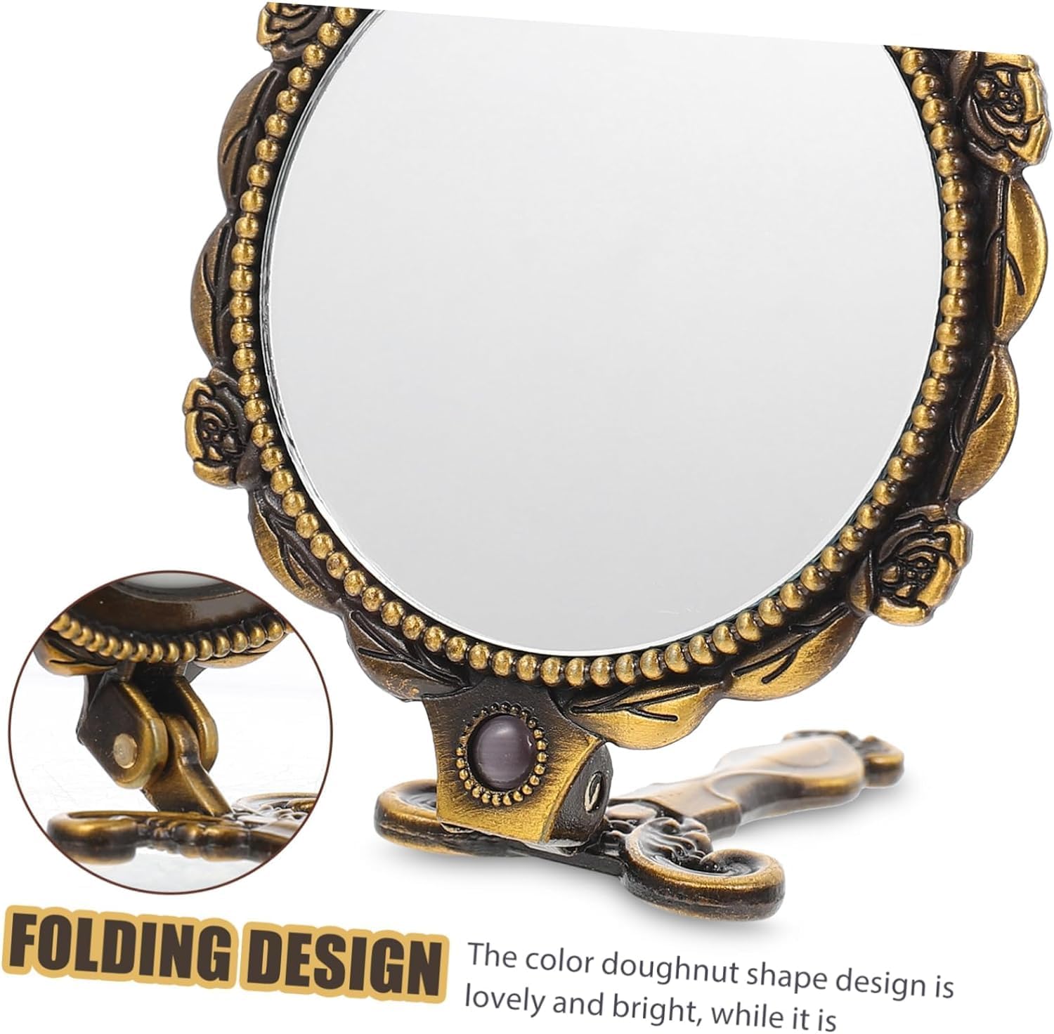 Netram Store Portable Foldable Mirror with Metal Support Frame Desktop Makeup Mirror for Home Dressing Room Travel and Beauty Setup 2