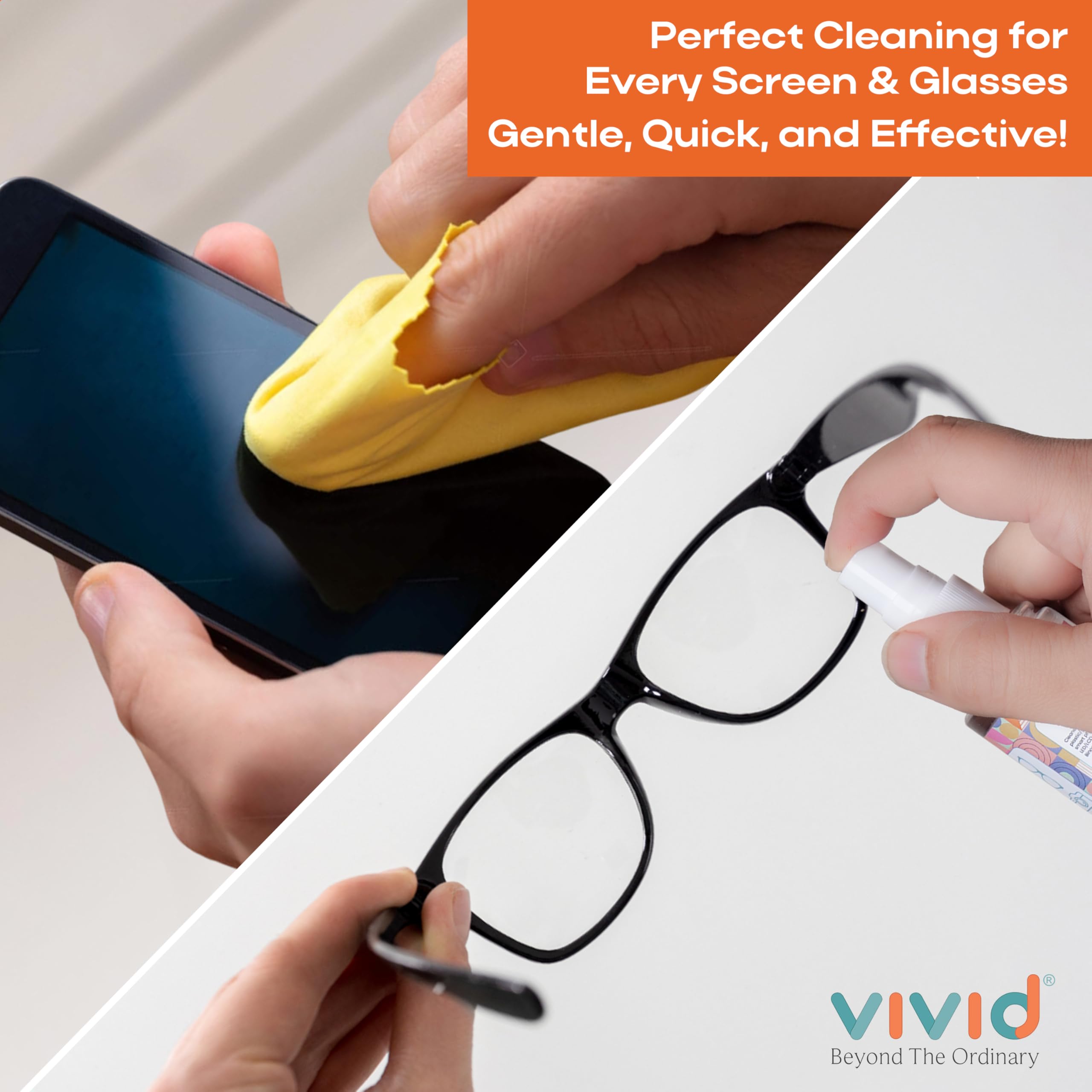 VividVision myclean Cleaning Solution Spray for Spectacle Sunglasses Eye Wear With No Foam & Detergent A Crystal Clear Mobile Cleaning Spray For Laptop Electronic Devices Pack of 3 Bottles-60 ml