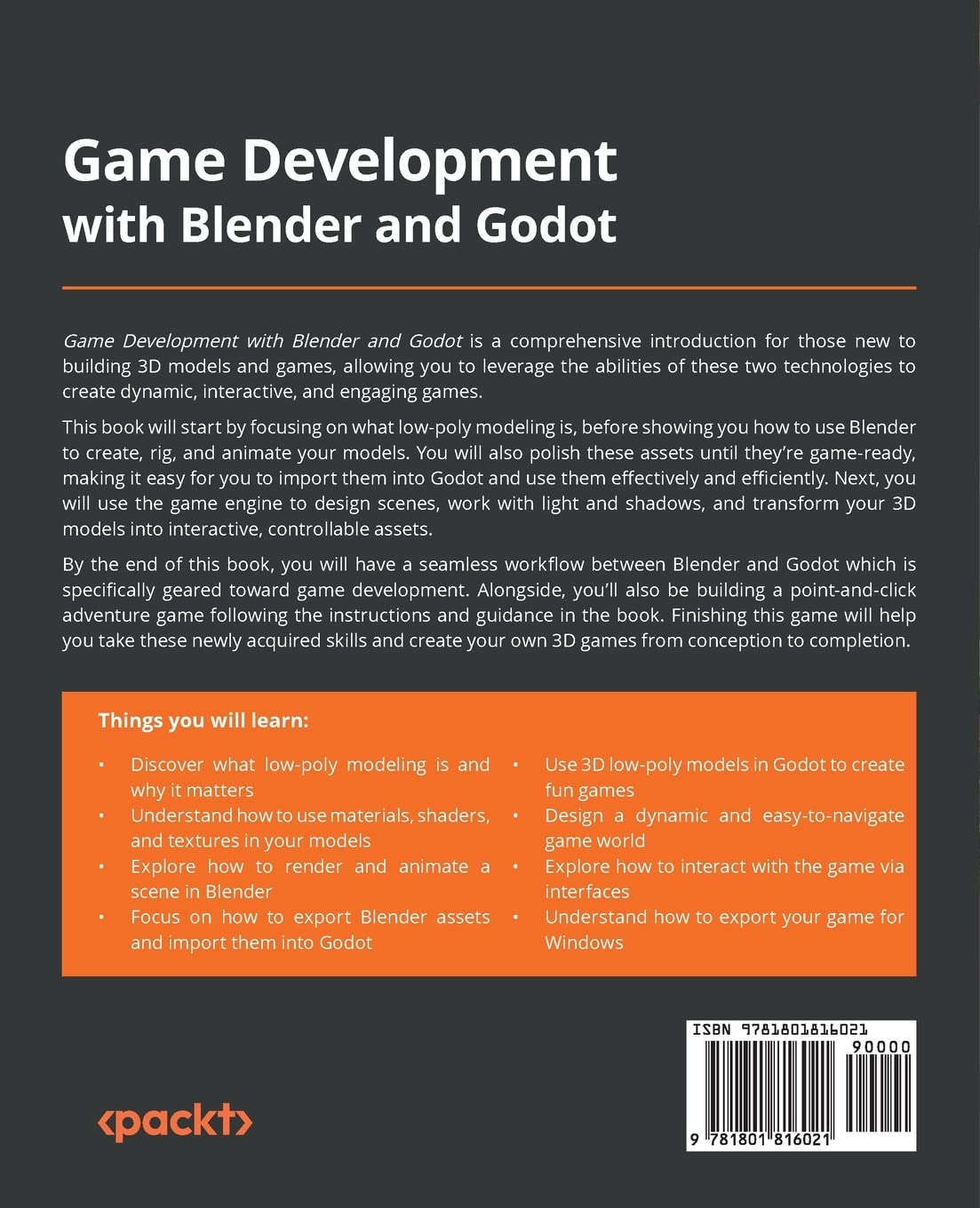 Game Development with Blender and Godot: Leverage the combined power of  Blender and Godot for building a point-and-click adventure game:  Amazon.co.uk: Obuz, Kumsal: 9781801816021: Books