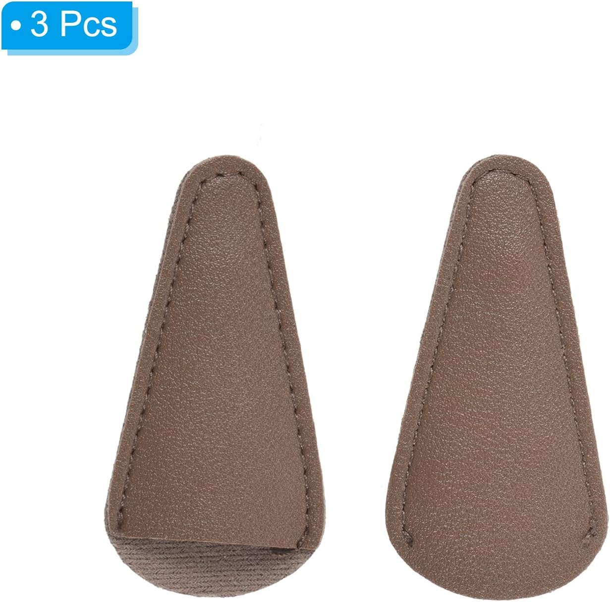 PATIKIL 2.9"x1.5" PU Leather Scissors Sheath, 3 Pack Scissors Cover Protector Portable Collect Bags for Eyebrow Trimming Beauty Tool Protection, Dark Brown