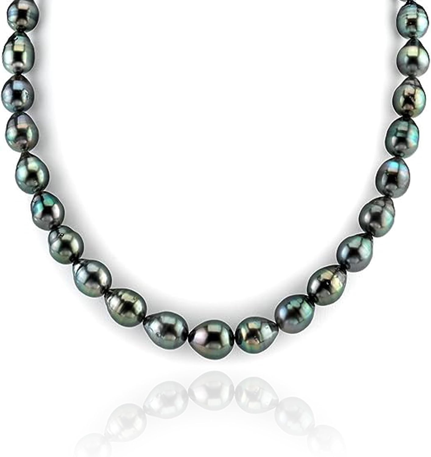 18K Gold Tahitian Baroque Pearl Necklace for Women Fine Jewelry Valentine's Day Choker 18inch 10-13mm