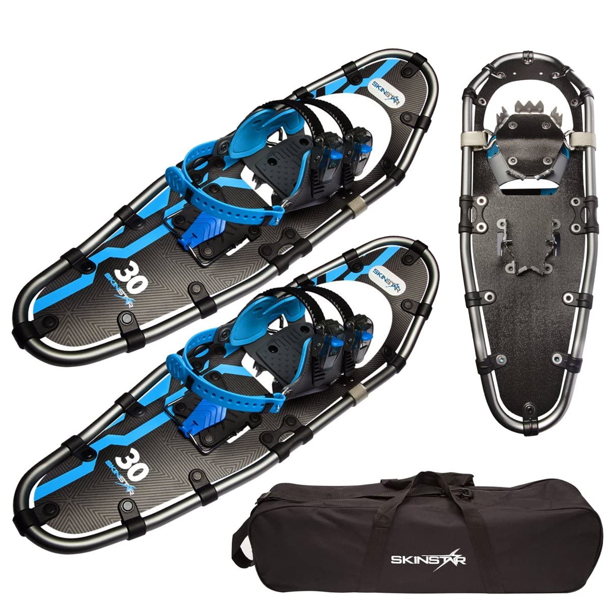 SkinStar Raquettes à neige avec cadre en aluminium 30" - Pour la randonnée - Charge maximale : 130 kg