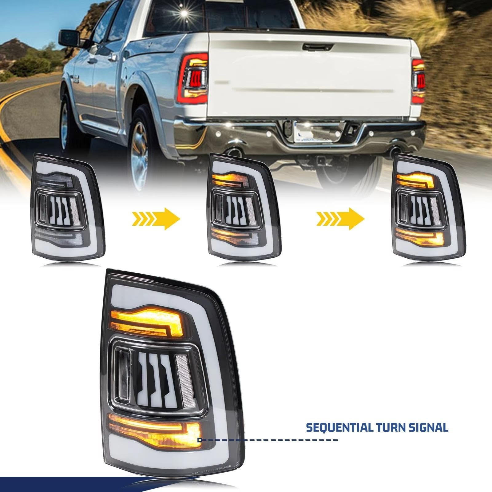 Genérico Para Dodge para Ram 1500 2500 3500 2009-2018 Piloto trasero coche