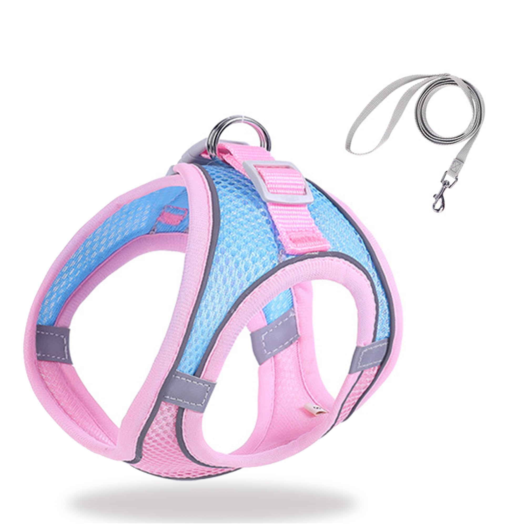 HIPVMES Cat Harness and Leash Set Soft Adjustable Escape Proof Cat Leash Breathable Comfortable Vest Easy to Wear Kitten/Small Dogs Harness for