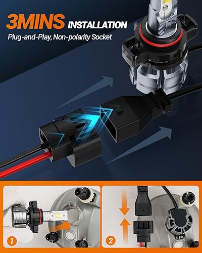 Vista 17 de SEALIGHT Bombillas LED antiniebla PSX24W 2504, 3000 K, amarillas, 600% de brillo, 11 W, alta potencia, 2504 PSX24W, bombillas LED antiniebla DRL