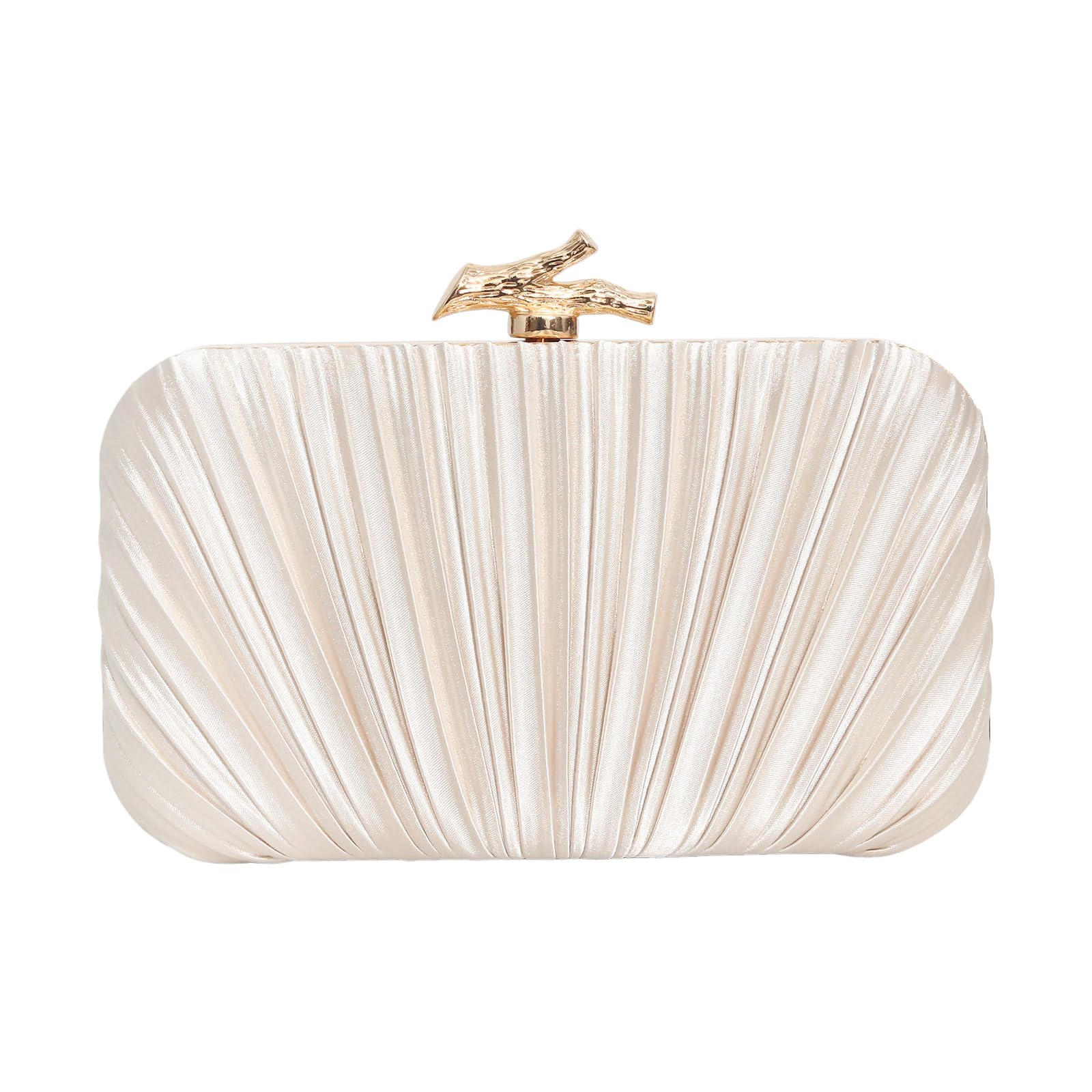 Damen Clutch Geldbörse Abendtasche Crossbody Schulter Plissee Clutch Tasche für Hochzeit, Party, Abschlussball mit abnehmbarer Kette