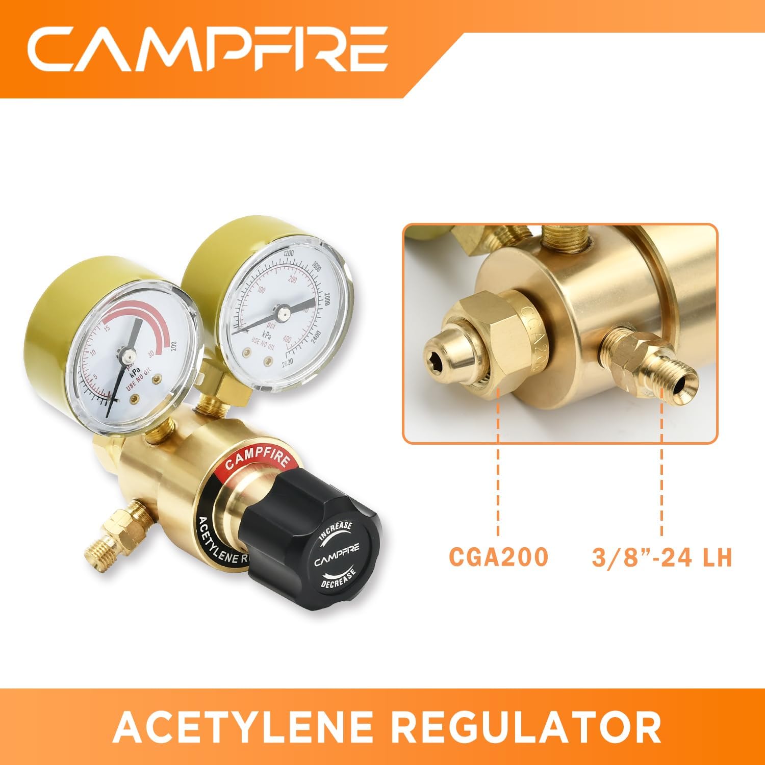 CAMPFIRE Acetylene Torch Kit With Tool Bag Turbotorch Kit, Fuel Gas Kit Professional Series