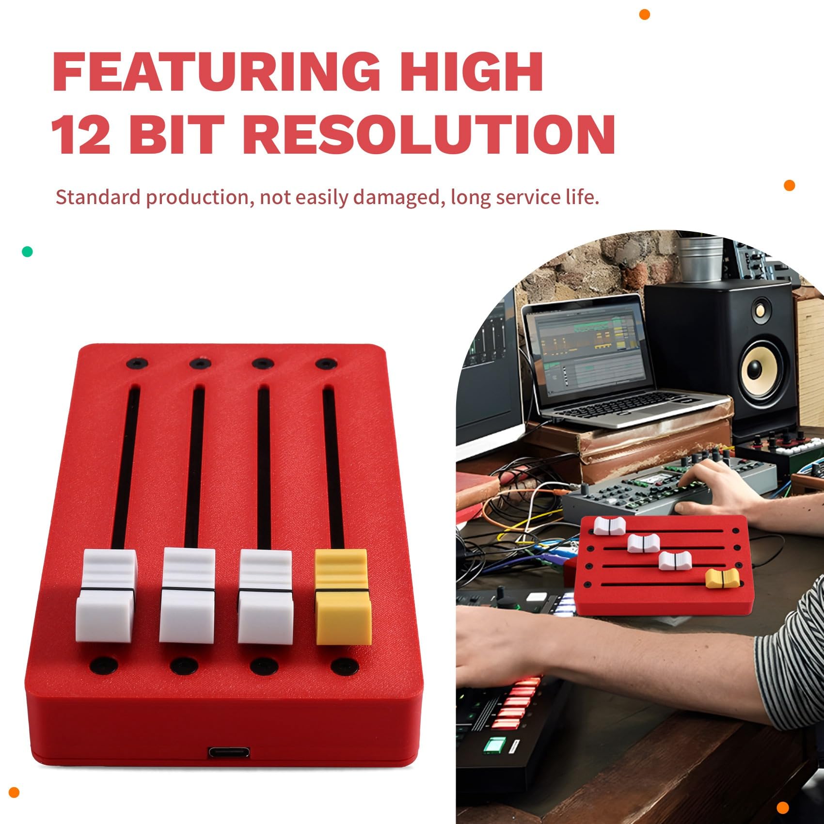 4-Kanal-MIDI-Controller CC-Controller Fader