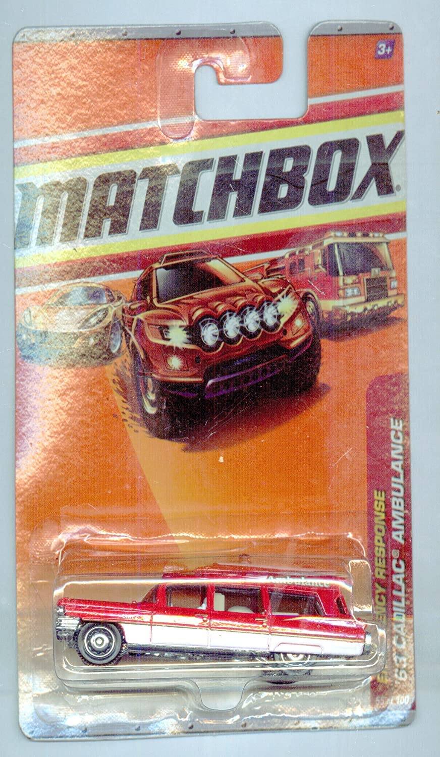 Matchbox 2010-55/100 Emergency Response '63 Cadillac Ambulance scala 1:64
