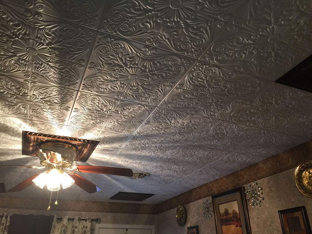 Buy A La Maison Ceilings R139 Spanish Silver Foam Glueup Ceiling Tile