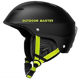 OutdoorMaster Kelvin Ski Helmet - Snowboard Helmet for Men, Women & Youth (Black+Lemon,XL)
