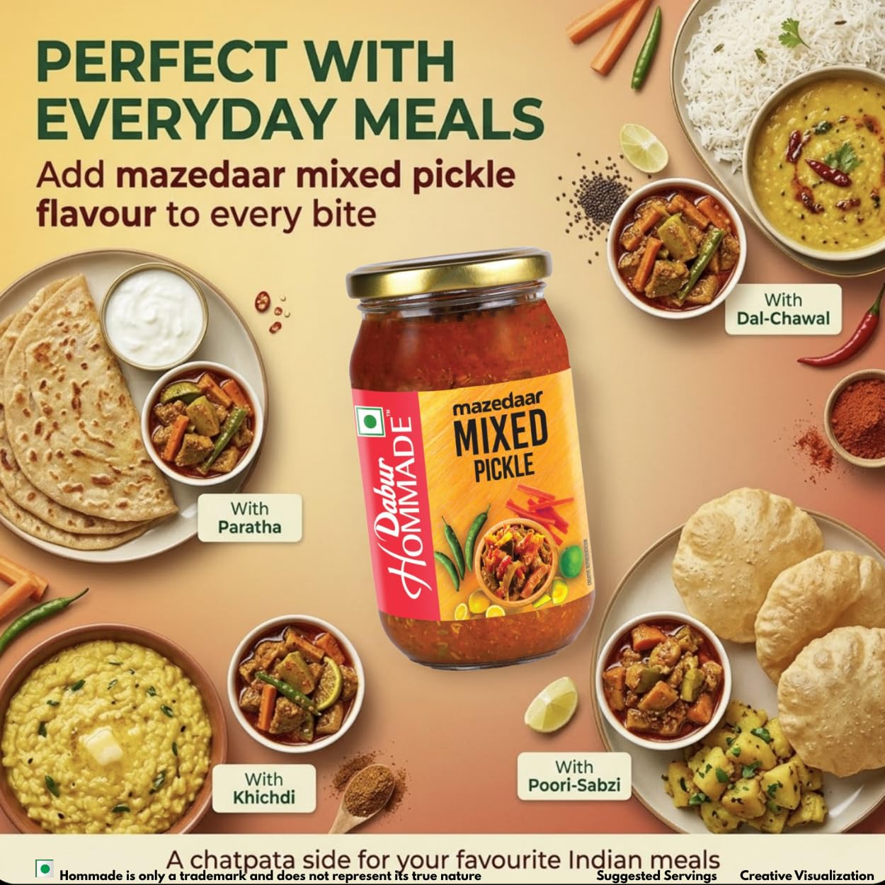 Dabur Hommade Mixed Pickle - 400g 2