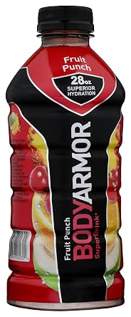 BODYARMOR Sports Drink, Fruit Punch, Electrolyte Drink Hydration, 28 Fl Oz Bottle