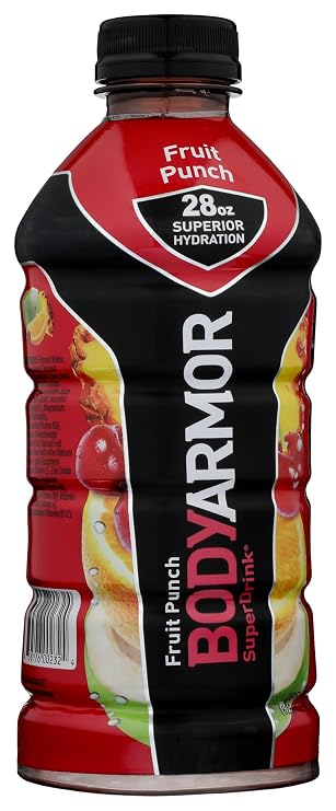 BODYARMOR Sports Drink, Fruit Punch, Electrolyte Drink Hydration, 28 Fl Oz Bottle