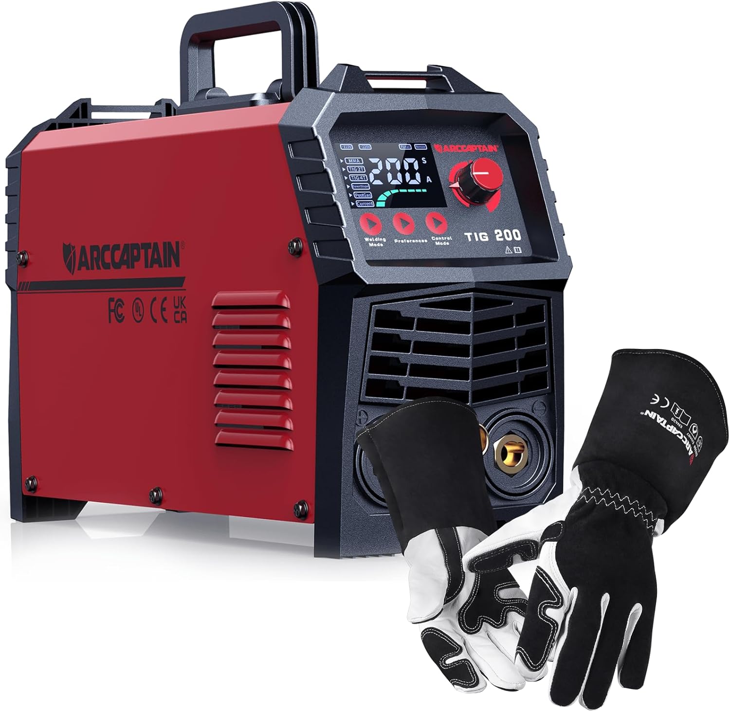 ARCCAPTAIN TIG Welder 200A & Tig Welding Gloves
