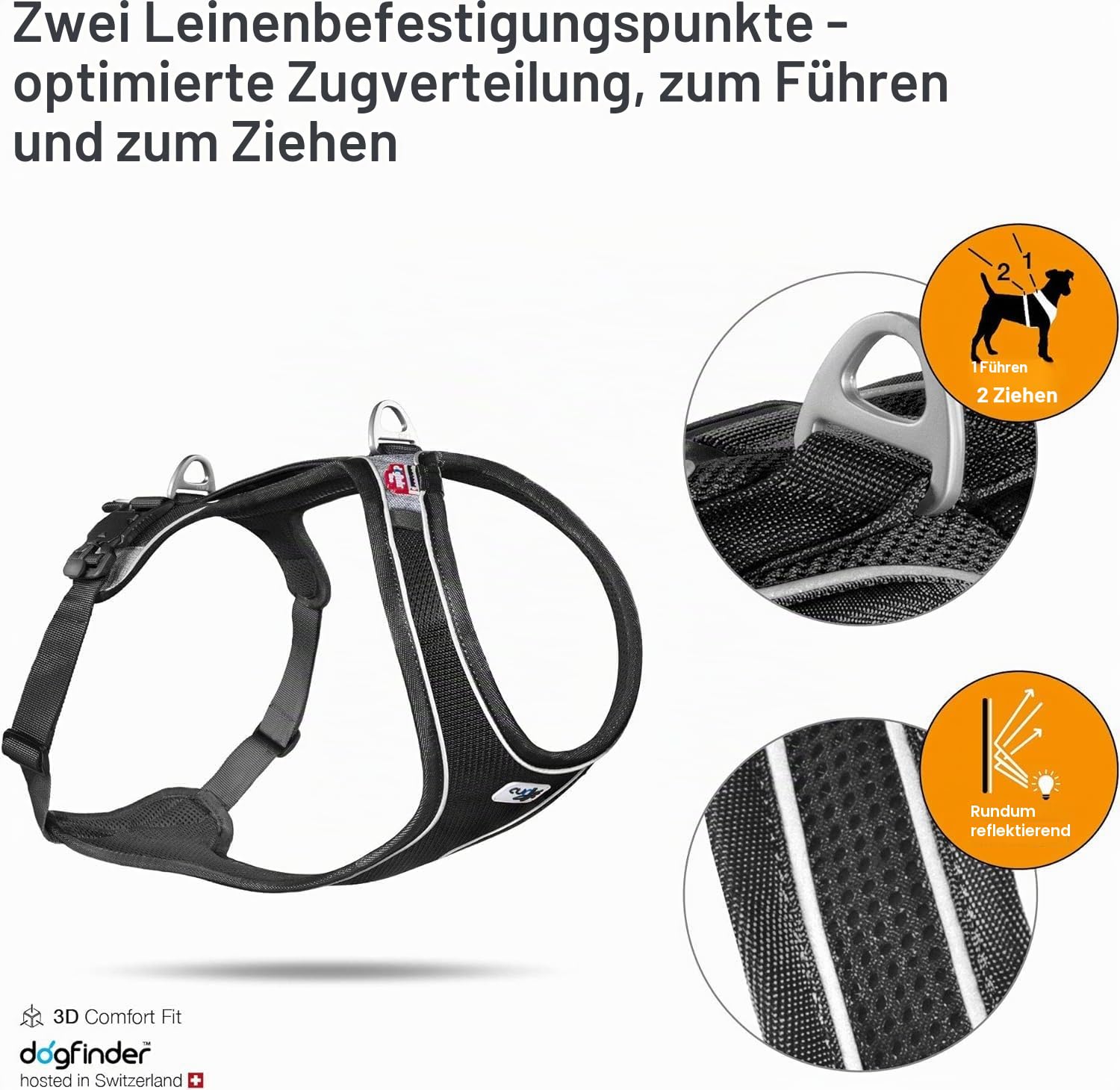 Magnetic Belka Comfort Harness Black M