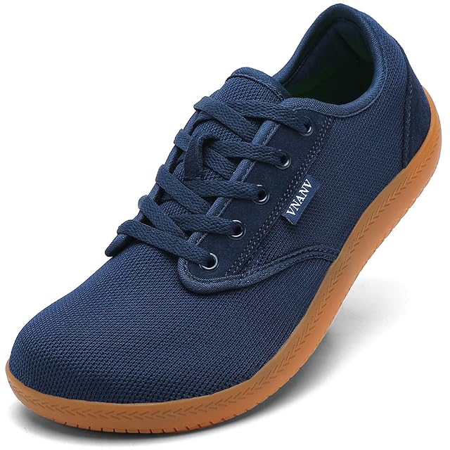 Mens Barefoot Shoes Wide Toe Box Minimalist Zero Drop Sneakers for Walking Gym Breathable Mesh Cross Training Footwear
