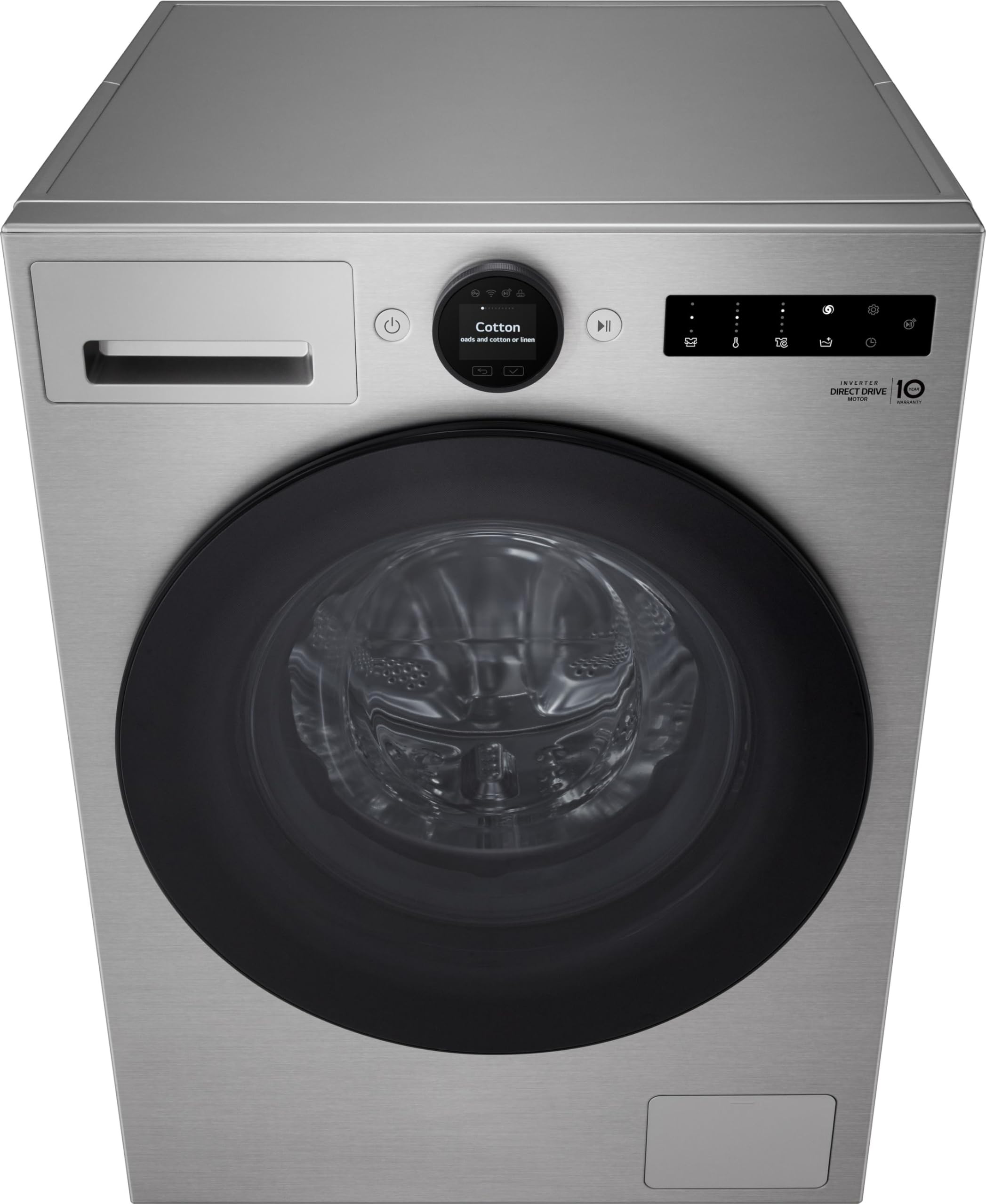 LG F4WX801YS Waschmaschine (11 kg, Energieklasse A-40%, 1.400 U/Min.) mit AI Wash, Easy-Touch Drehregler, TurboWash 360, ThinQ, Silber