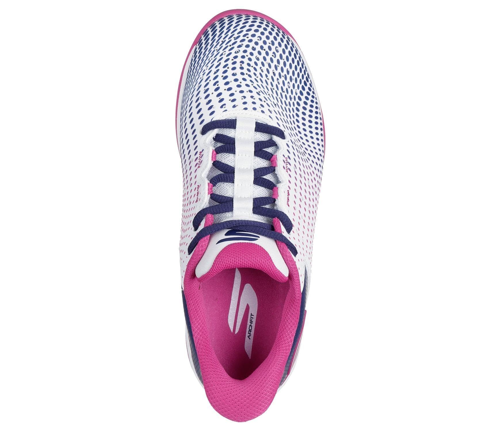 Skechers Donna Viper Court Reload Slip-in ALLENATRICE | Progettato per Pickleball, Slip-in mani libere, soletta Arch Fit, ammortizzazione ultra volo, suola in gomma Goodyear