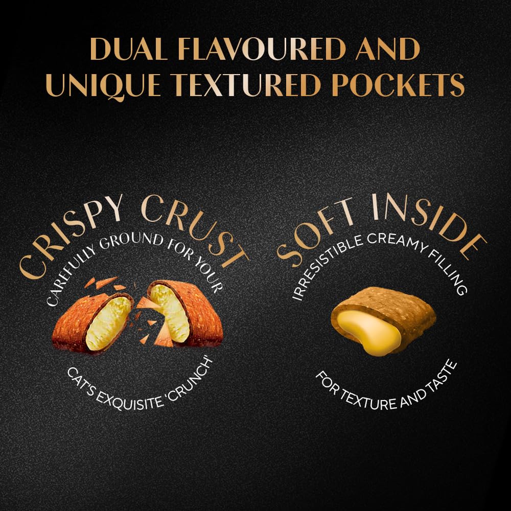 Sheba Duo Adult Crunchy Cat Treats, 135 g, Crispy Outside Soft Inside, Contains 3 Variants, Tuna & Chicken, Salmon & Tuna, Chicken & Salmon 3
