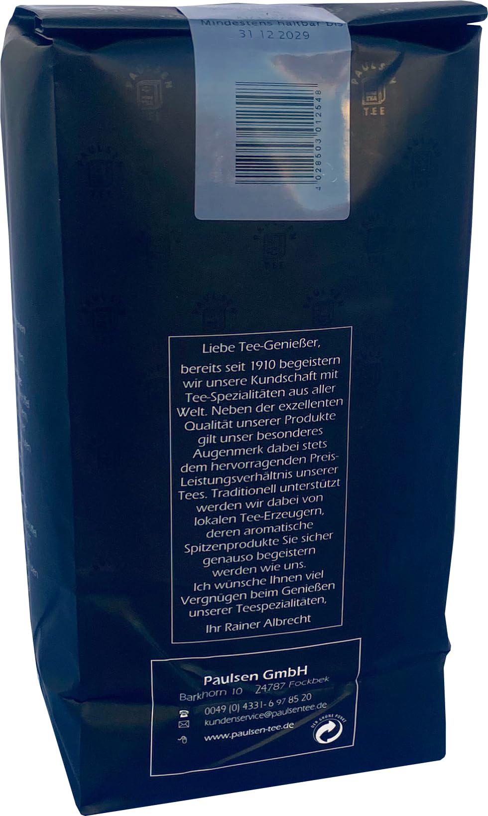 Paulsen - Bio Darjeeling First Flush - Gartentee Plantage Okayti - Ernte 2025-500g