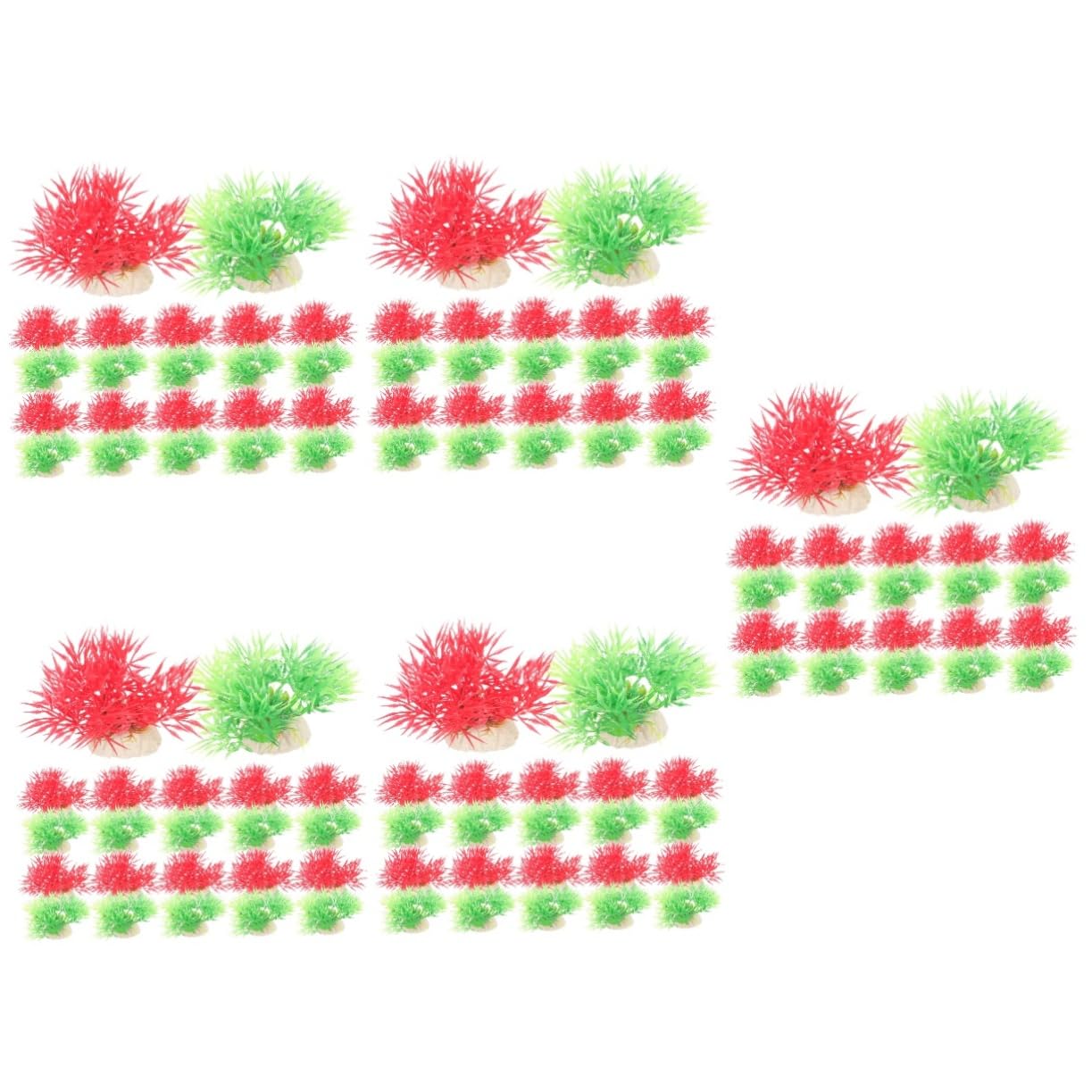 Kisangel 5 Juegos Plantas De Agua De Plástico Simuladas Taza Plantas Acuáticas Fijas Pequeña Hierba De Acuario Accesorios para Peceras Decoraciones De Peceras El Plastico 20 Piezas * 5