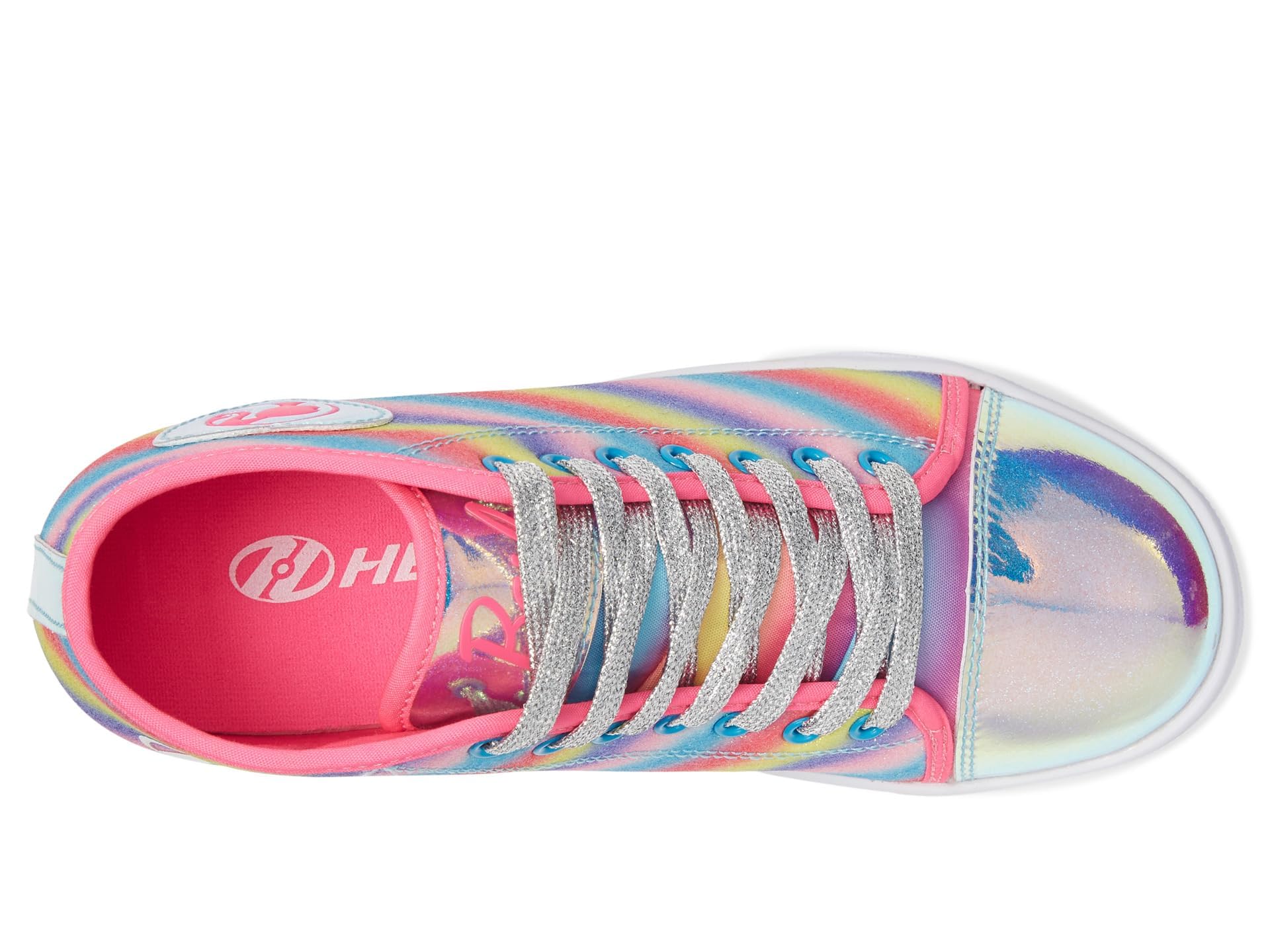 HEELYS Girl's Veloz Barbie (Little Kid/Big Kid/Adult) Pink/Cyan/Silver 5 Big Kid (Women's 6) M