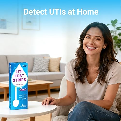 Miniatura 3 de Paquete de 3 tiras de prueba de infección urinaria para mujeres y hombres, resultado preciso en 2 minutos, monitorea la salud de la vejiga en casa