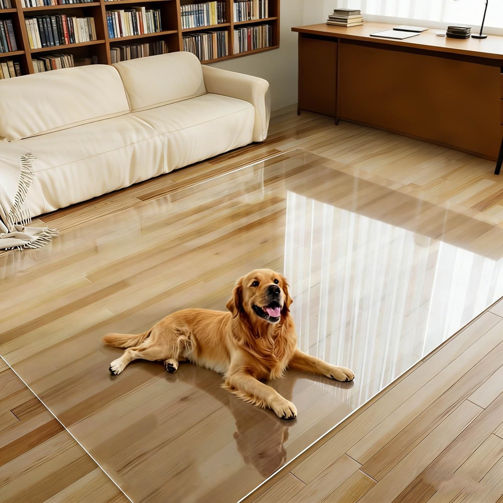 Tapetes Transparentes Antideslizantes Para Sillas, 70x120 90x140 120x150 140x180cm, Rectangular, Alfombra Protectora Para El Suelo De Mascotas, Antiarrayado, Impermeable(140 * 180cm)