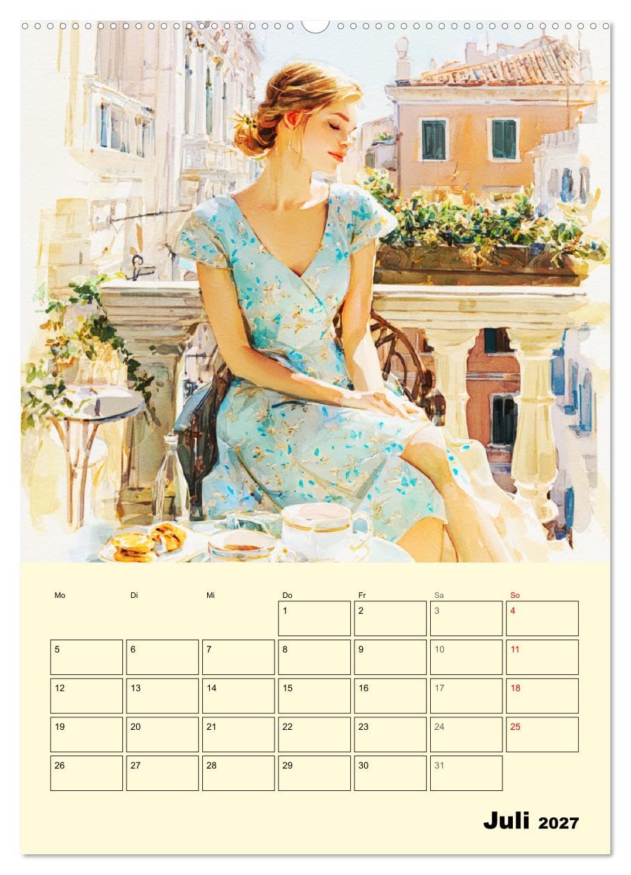 Zeit für Mich. Inspiration für kleine Fluchten und Pausen (hochwertiger Premium Wandkalender 2027 DIN A2 hoch), Kunstdruck in Hochglanz: Aquarelle von ... vom Alltag nehmen (CALVENDO Menschen)