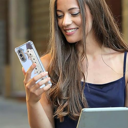 Miniatura 5 de Funda para Huawei Nova 10 Pro, diseño de gato lindo y transparente de dibujos animados, TPU suave a prueba de golpes, funda protectora de silicona