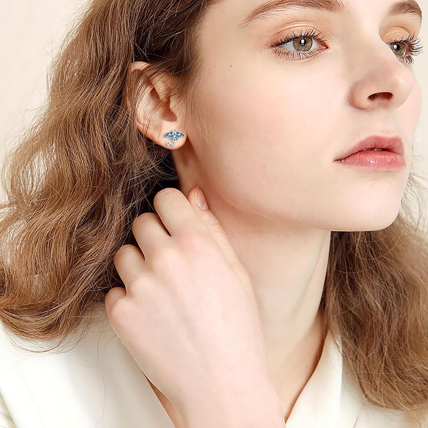 S925 Sterling Silver Vegan Stingray Dragon Chick Llama Capybara Lotus Earrings Cute Stud Earrings Gift for Her, Women, Daughter