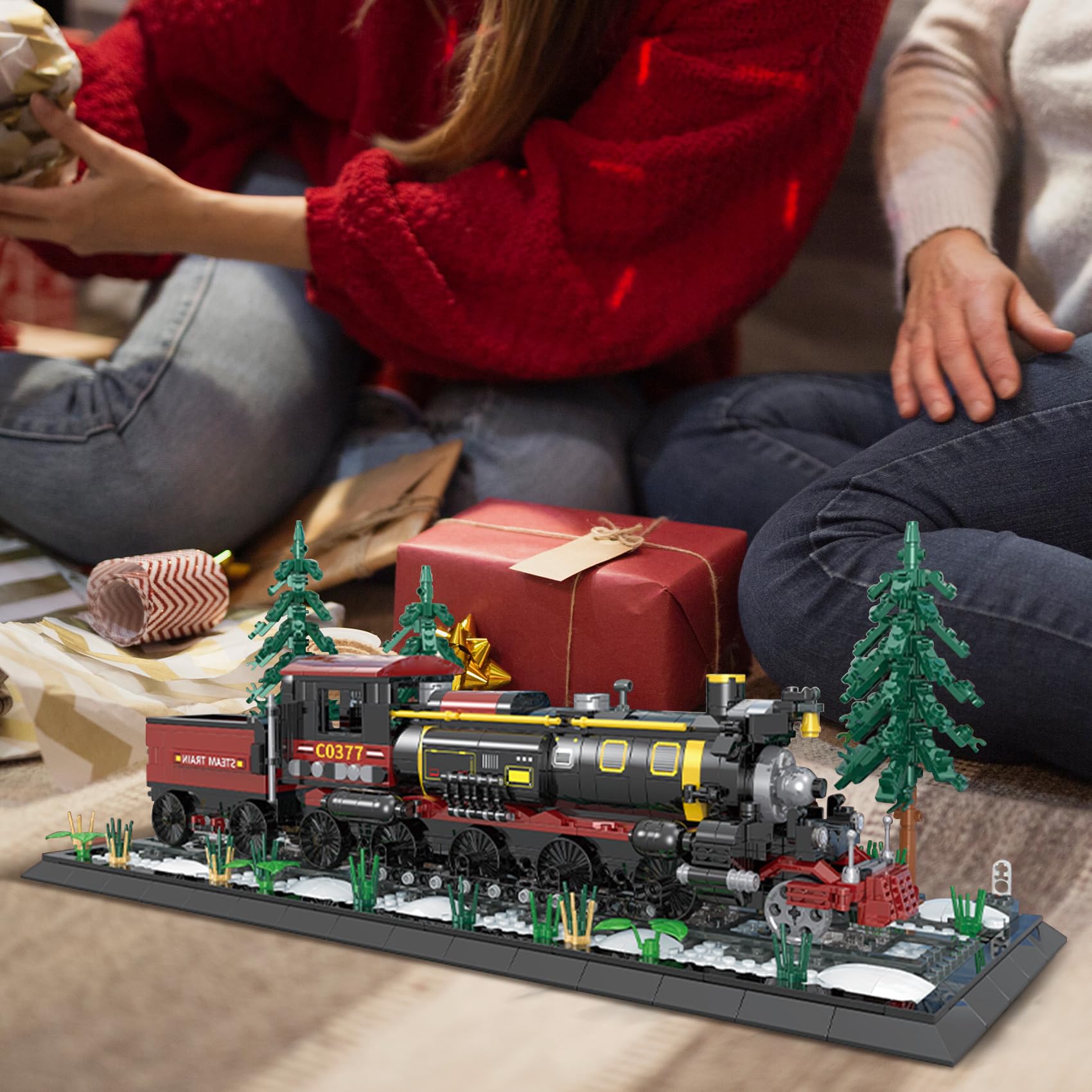 Oichy Dampfzug-Bausteine Set – Steampunk-Lokomotive Modell Zum Bauen, Für Erwachsene & Kinder