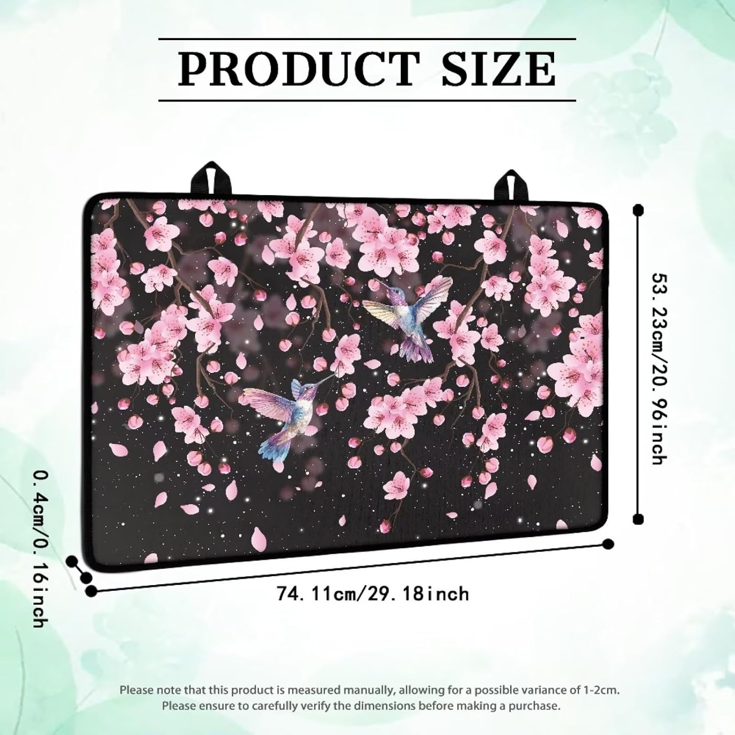 Poceacles Stove Top Cover for Electric Stove, Stove Mat for Glass Stove Top, Heat Resistant Oil Resistant Cooktop Protector Cover for Kitchen Decor, Hummingbird Peach Blossom