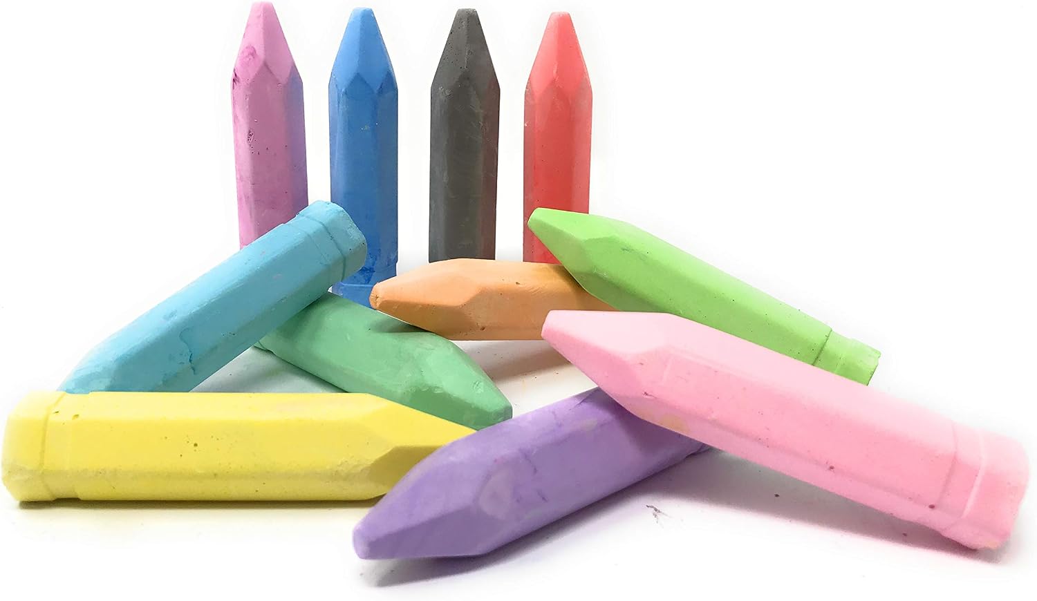 Play Day 48-Piece Won't Roll Away Sidewalk Chalk (2-Count - 96 Pieces)