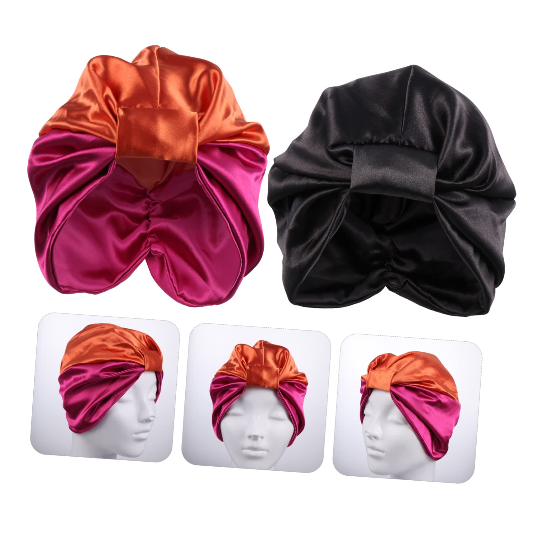 Healvian 6piezas Gorro De Sueño Doble Para Cuidado Del Cabello Para Mujeres y Cómodo