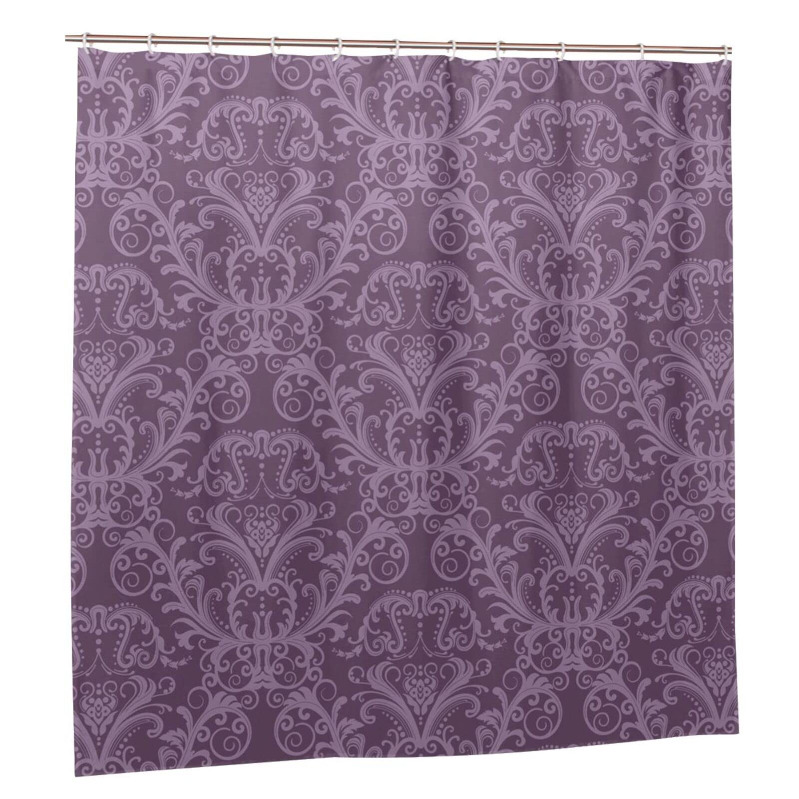 Rideau de douche imperméable violet pour éliminer les éclaboussures au sol