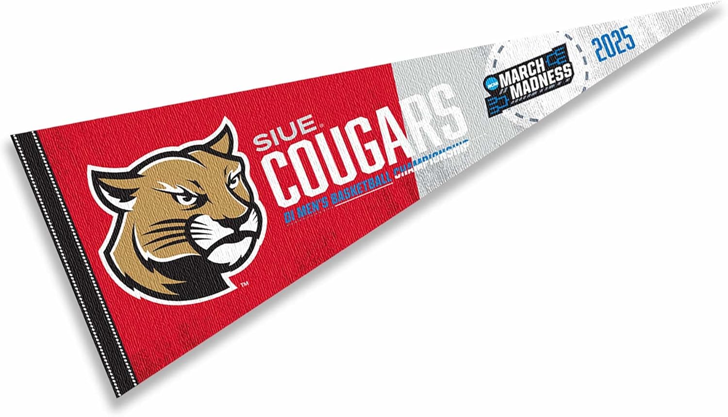 College Flags & Banners Co. Southern Illinois Edwardsville Cougars 2025 March Basketball Madness Pennant Flag
