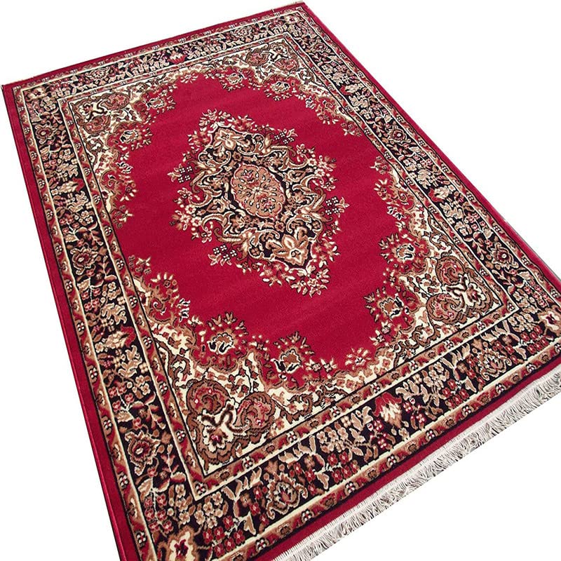 Image of Home Decore Acrylic Carpet for Your Living Room & Drawing Room Aywhere in Your Home (150x210 Red Colour)- 5x7 Feet